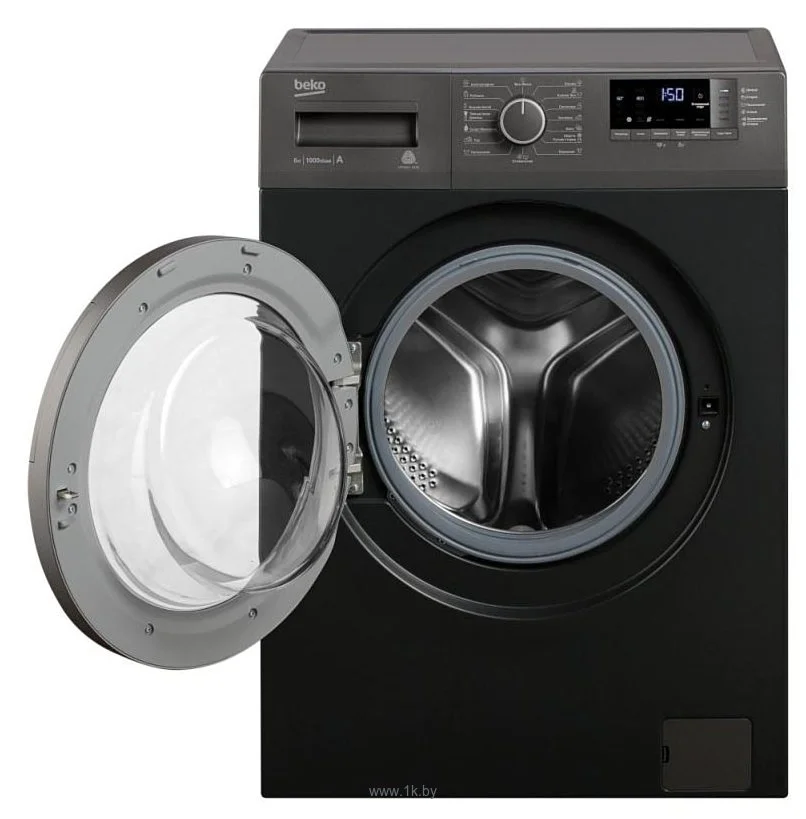 Стиральная машина Beko WRE6512BAA 7329810004 черный, загрузка фронтальная 6 кг, 1000 об/мин, класс: А