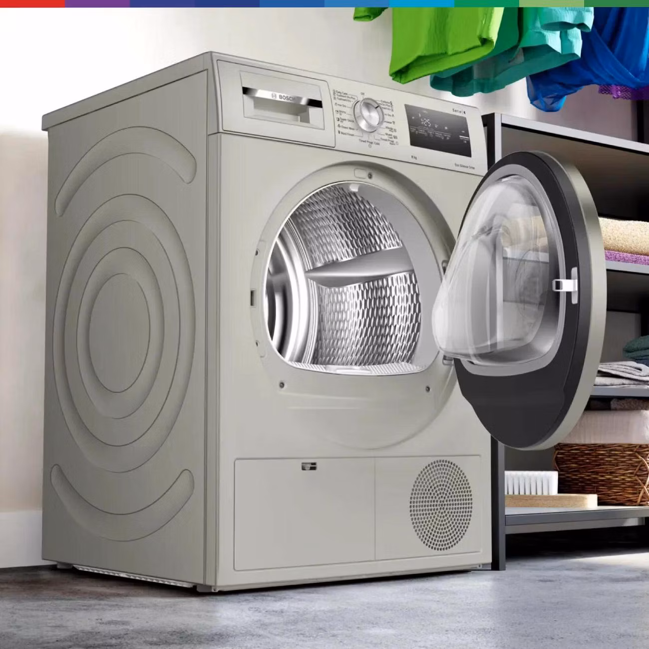 Сушильная машина Bosch WTN86212ME серый, 8 кг, сушка - конденсационная, программ - 8, 59.8 x 84.2 x 61.3 см
