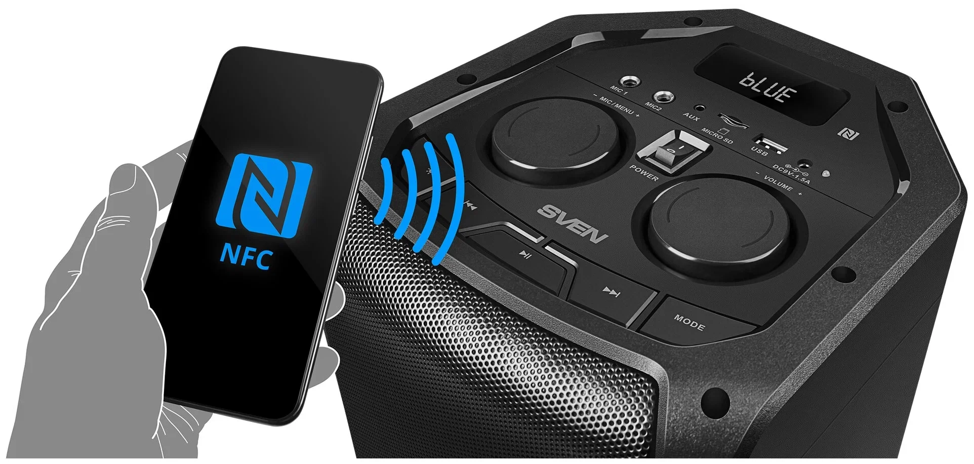 Портативная акустика SVEN АС PS-710 черный 100 Вт Bluetooth