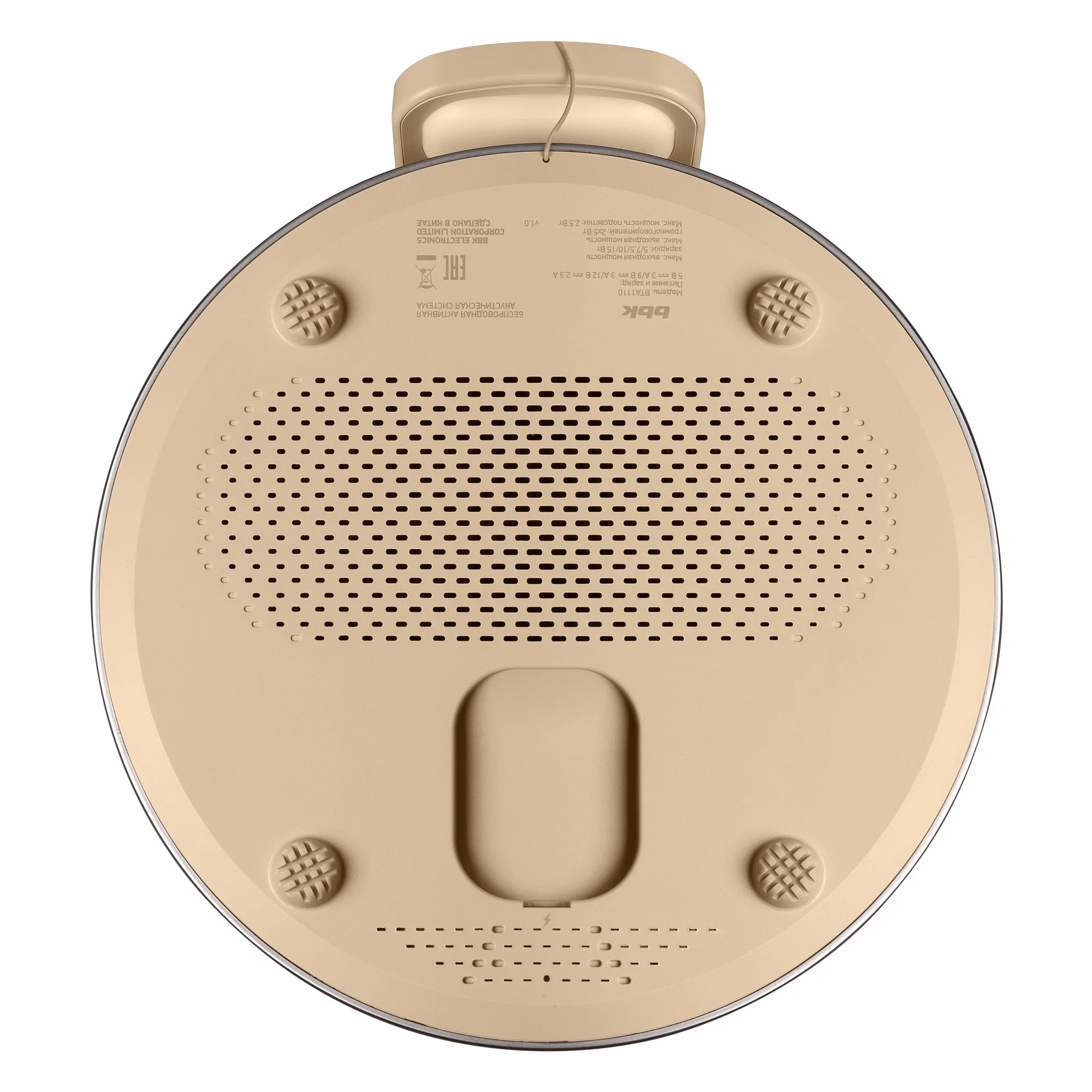 Портативная колонка BBK BTA1110 золотистый 10W 2.0 BT 10м 1800mAh