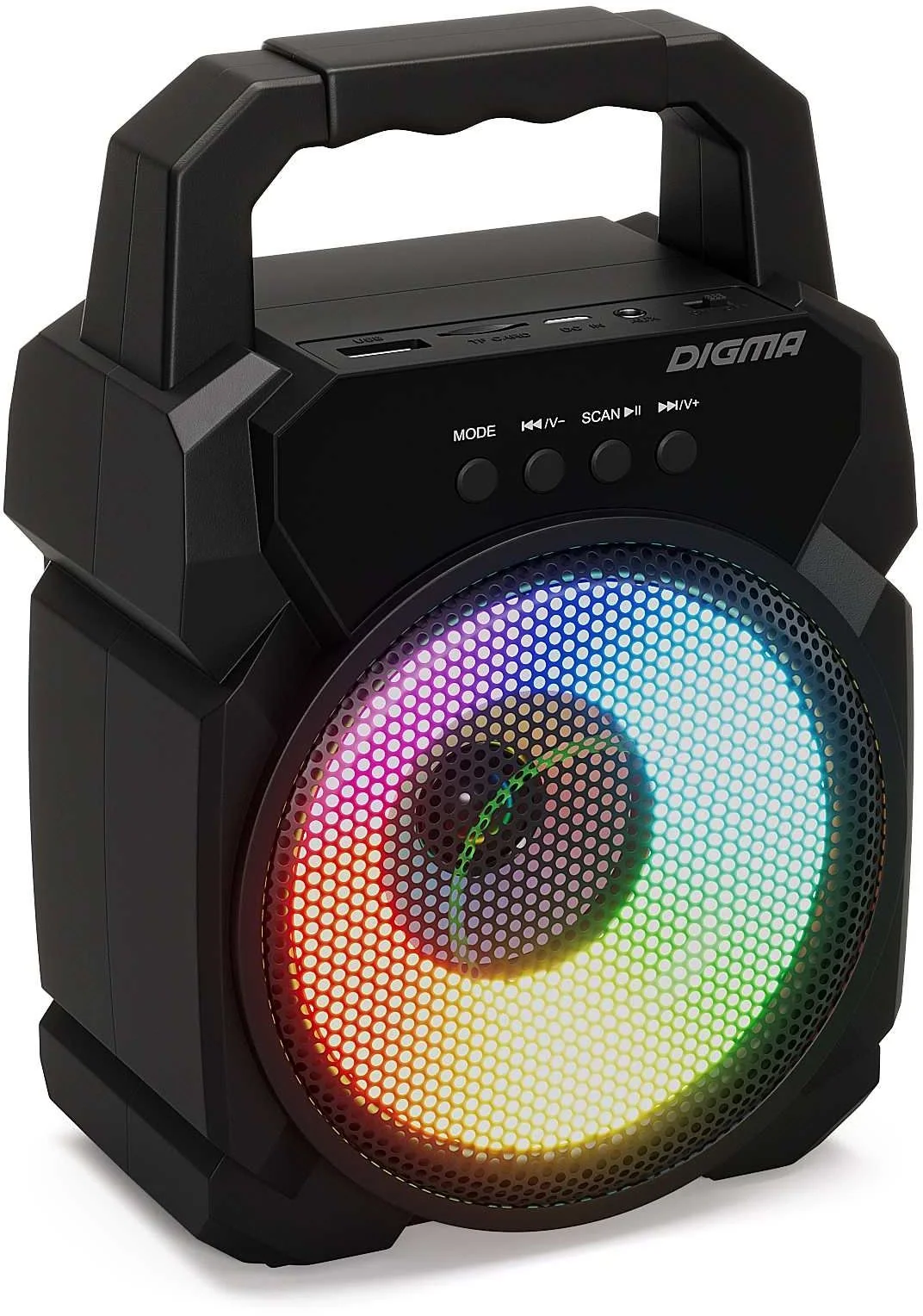 Портативная колонка Digma D-PS1500 черный 10 Вт 1.0 BT 10м 500mAh