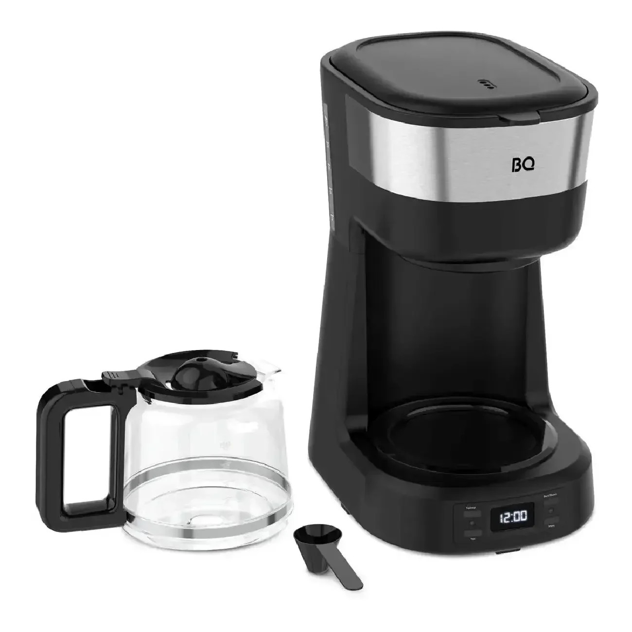 Кофеварка BQ CM1000 Черный-стальной 900 Вт, 1,2 л.