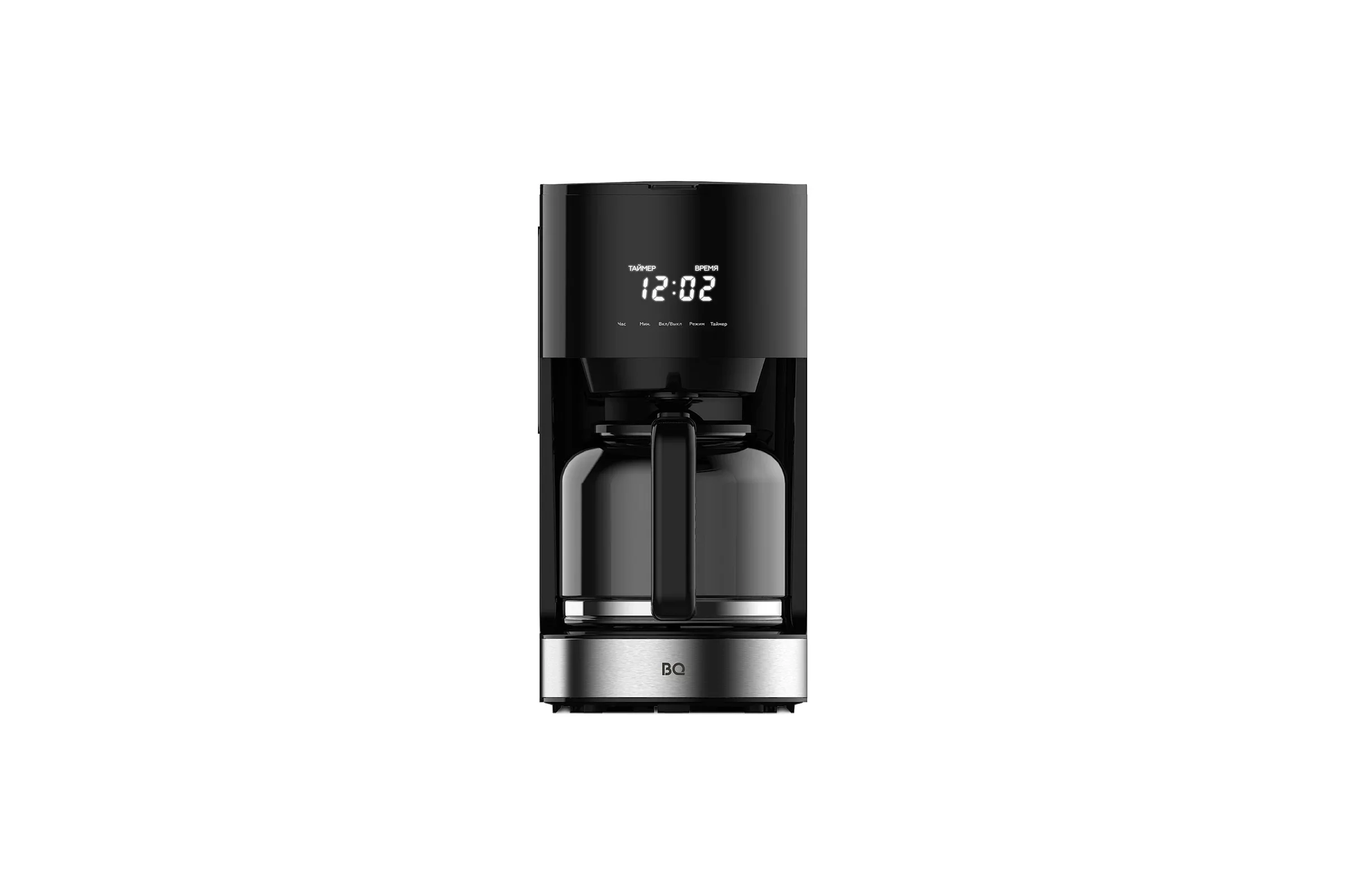 Кофеварка BQ CM1001 Черный-стальной объем 900Вт, 1,5л