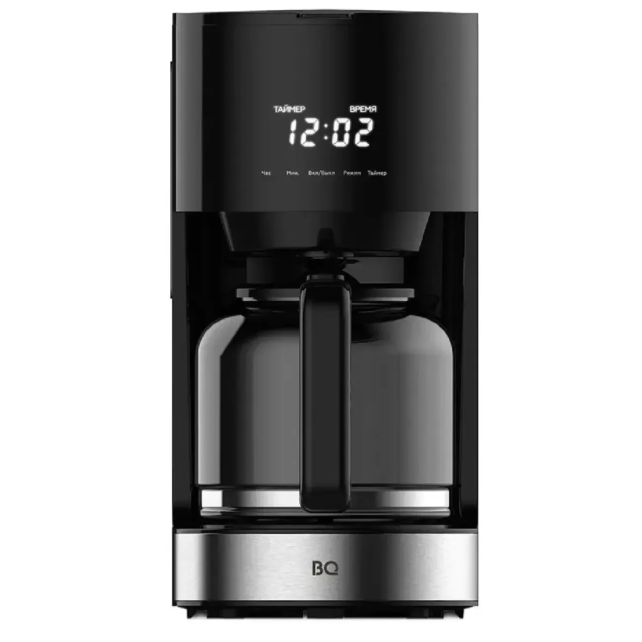Кофеварка BQ CM1001 Черный-стальной объем 900Вт, 1,5л