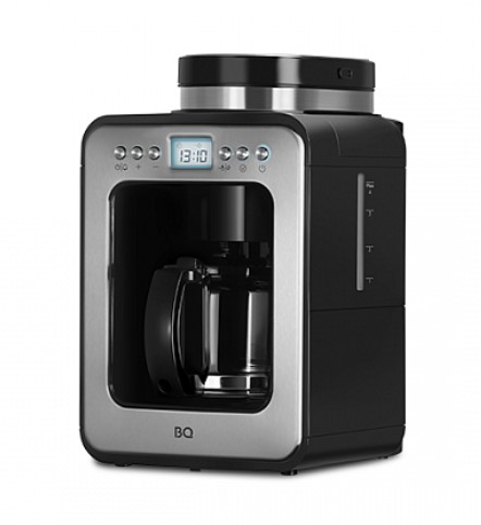 Кофеварка BQ CM7001 Стальной-Черный 600 Вт, 0,6л, встроенноая кофемолка
