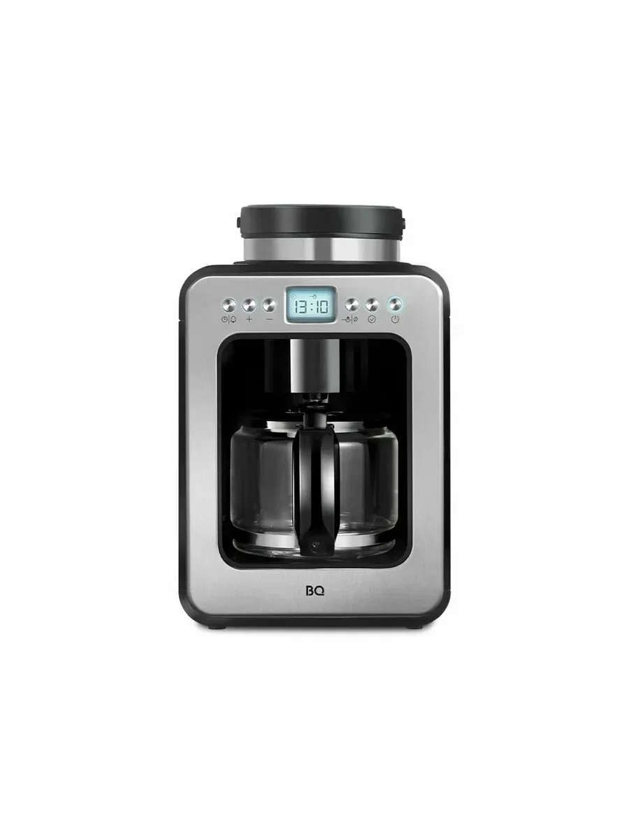 Кофеварка BQ CM7001 Стальной-Черный 600 Вт, 0,6л, встроенноая кофемолка
