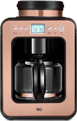 Кофеварка BQ CM7001 Стальной-Черный 600 Вт, 0,6л, встроенноая кофемолка