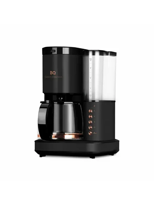 Кофеварка BQ CM7002 Стальной-Черный объем 800Вт, 1,25л кофемолка