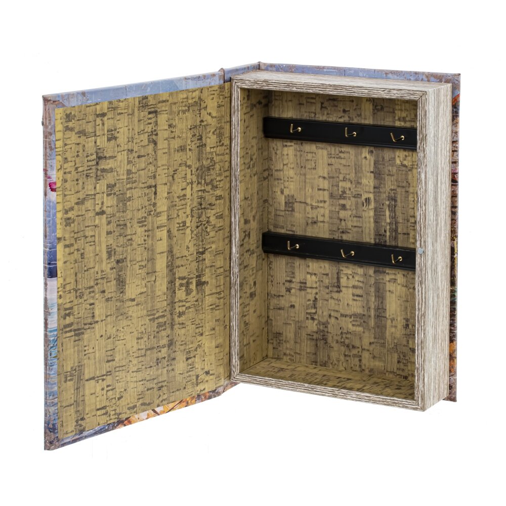 Ключница с зеркальным элементом, L21,5 W7 H30,5 см