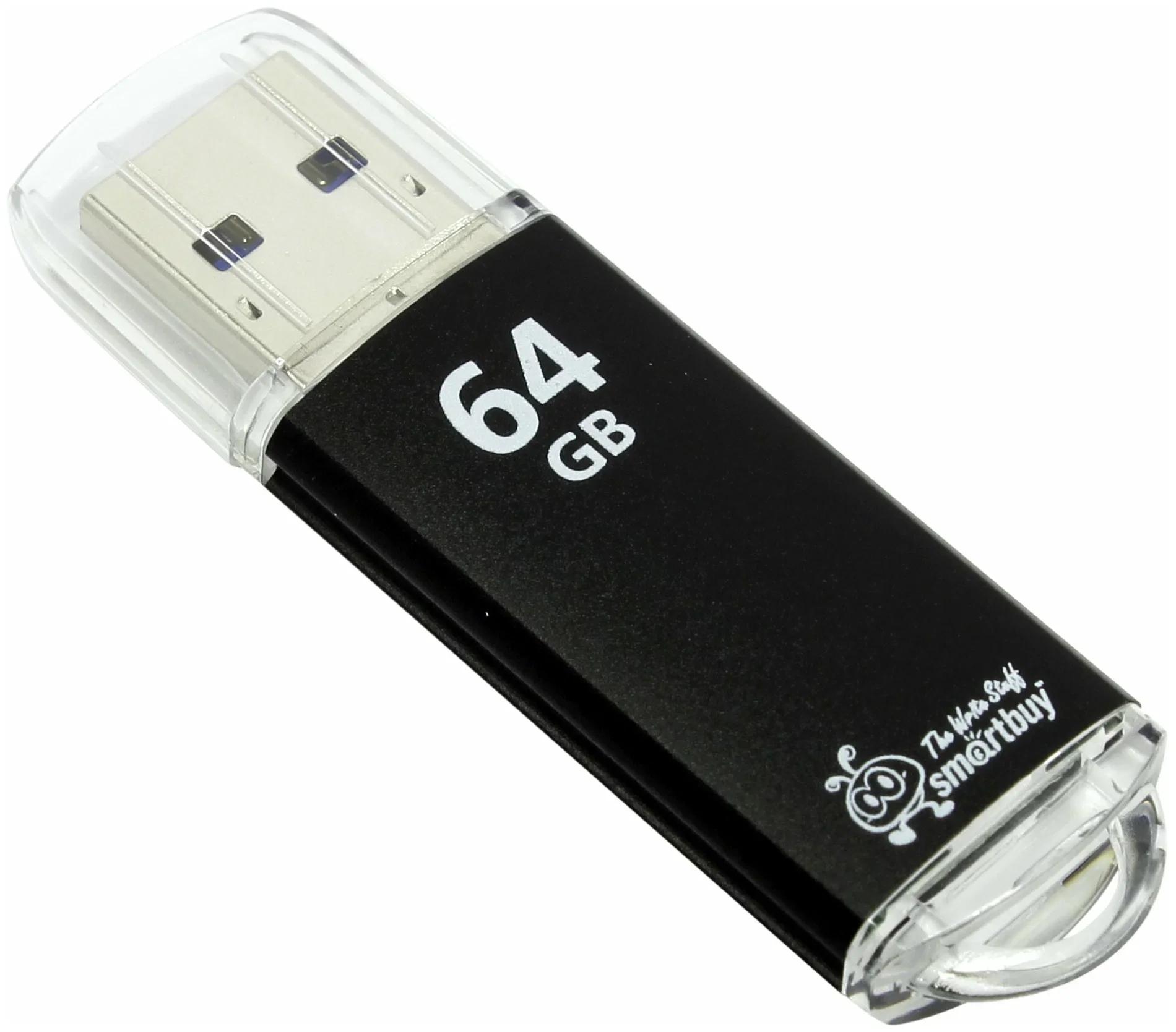 Флешка USB Smartbuy V-Cut black (SB4GbVC-K), 4Gb, USB 2.0, R/W 25/15, черный
