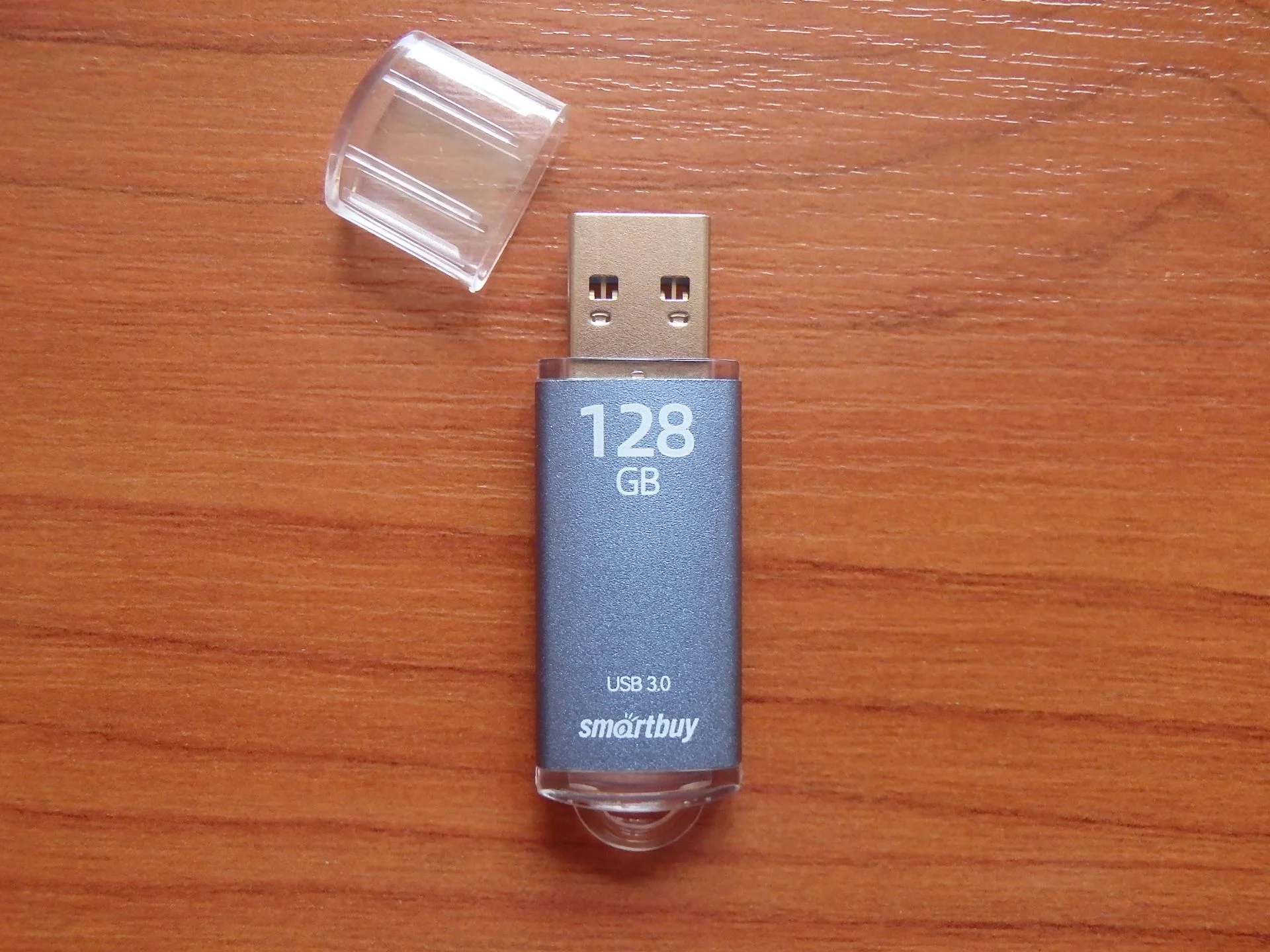 Флешка USB Smartbuy V-Cut Blue (SB128GbVC-B3), 128Gb, USB 3.0/3.1, R/W 75/30, голубой