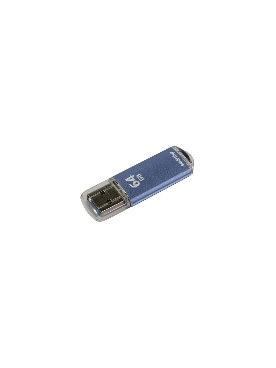 Флешка USB Smartbuy V-Cut Blue (SB64GbVC-B3), 64Gb, USB 3.0, R/W 75/30, голубой