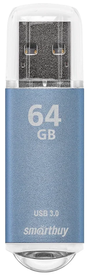 Флешка USB Smartbuy V-Cut Blue (SB64GbVC-B3), 64Gb, USB 3.0, R/W 75/30, голубой