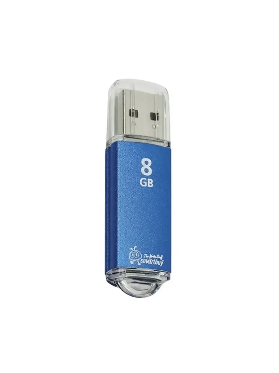 Флешка USB Smartbuy V-Cut Blue (SB8GBVC-B), 8Gb, USB 2.0, R/W 15/5, синий