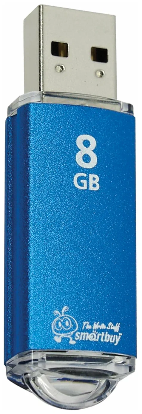 Флешка USB Smartbuy V-Cut Blue (SB8GBVC-B), 8Gb, USB 2.0, R/W 15/5, синий