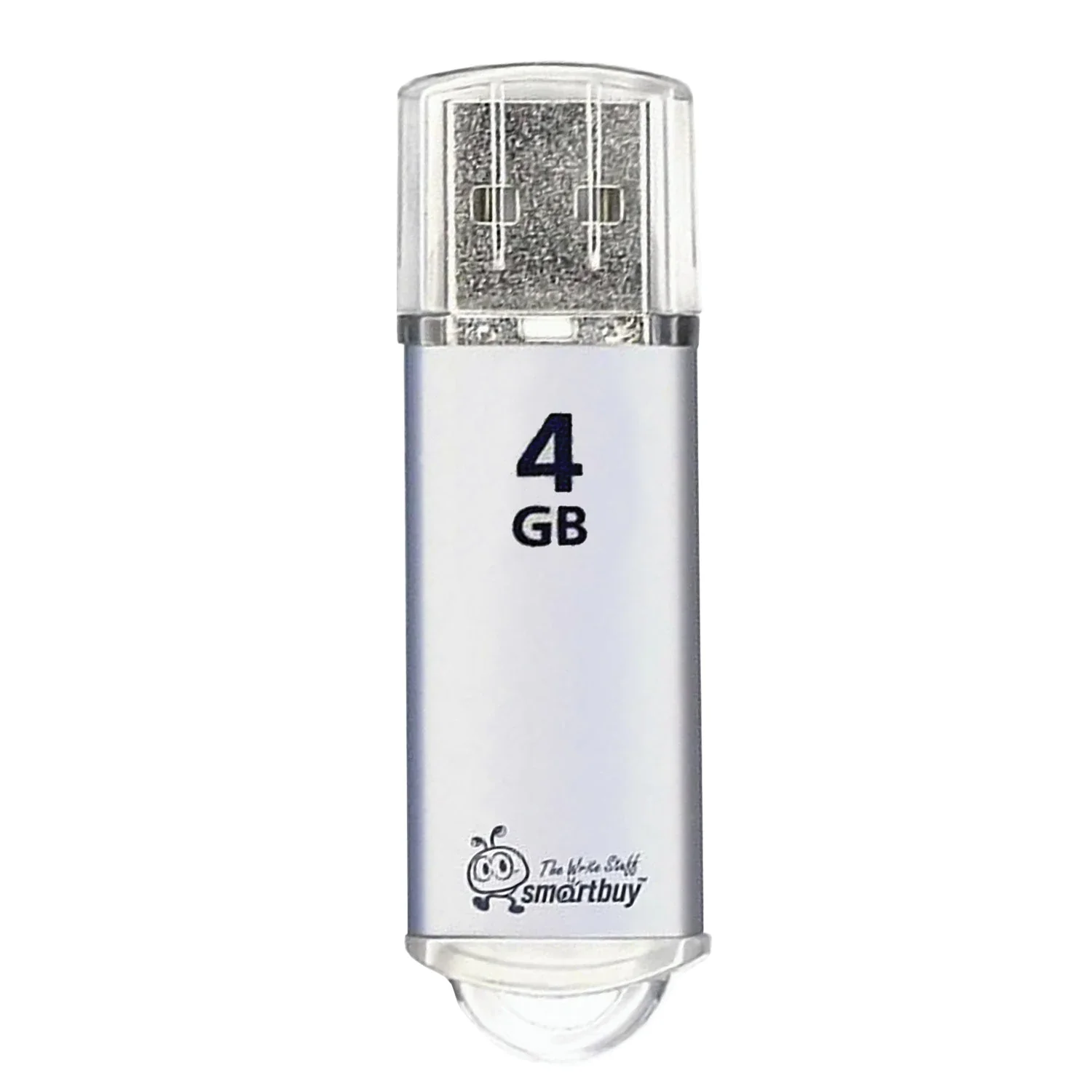 Флешка USB Smartbuy V-Cut series (SB4GbVC-S), 4Gb, USB 2.0, R/W 25/15, серебристый