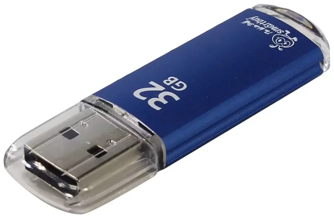 Флешка USB Smartbuy V-Cut series Blue (SB32GbVC-B), 32Gb, USB 2.0, R/W 25/15, голубой