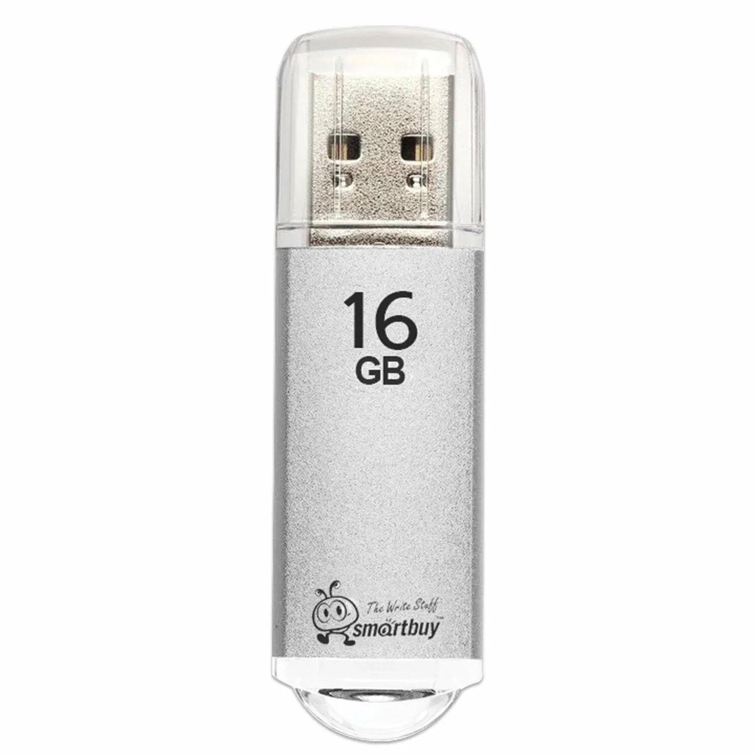 Флешка USB SmartBuy V-Cut Silver (SB16GbVC-S), 16Gb, USB 2.0, R/W 25/15, серебристый