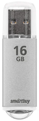 Флешка USB SmartBuy V-Cut Silver (SB16GbVC-S), 16Gb, USB 2.0, R/W 25/15, серебристый