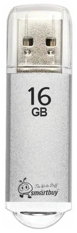 Флешка USB Smartbuy V-Cut silver (SB32GBVC-S), 16Gb, USB 2.0, R/W 25/15, серебристый