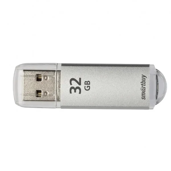 Флешка USB Smartbuy V-Cut silver (SB32GBVC-S), 16Gb, USB 2.0, R/W 25/15, серебристый