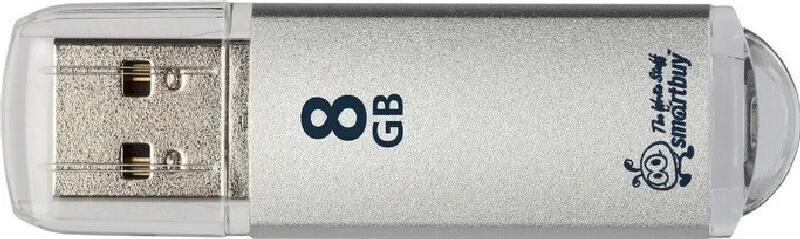 Флешка USB Smartbuy V-Cut silver (SB32GBVC-S), 16Gb, USB 2.0, R/W 25/15, серебристый