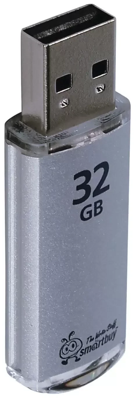 Флешка USB Smartbuy V-Cut silver (SB32GBVC-S), 16Gb, USB 2.0, R/W 25/15, серебристый