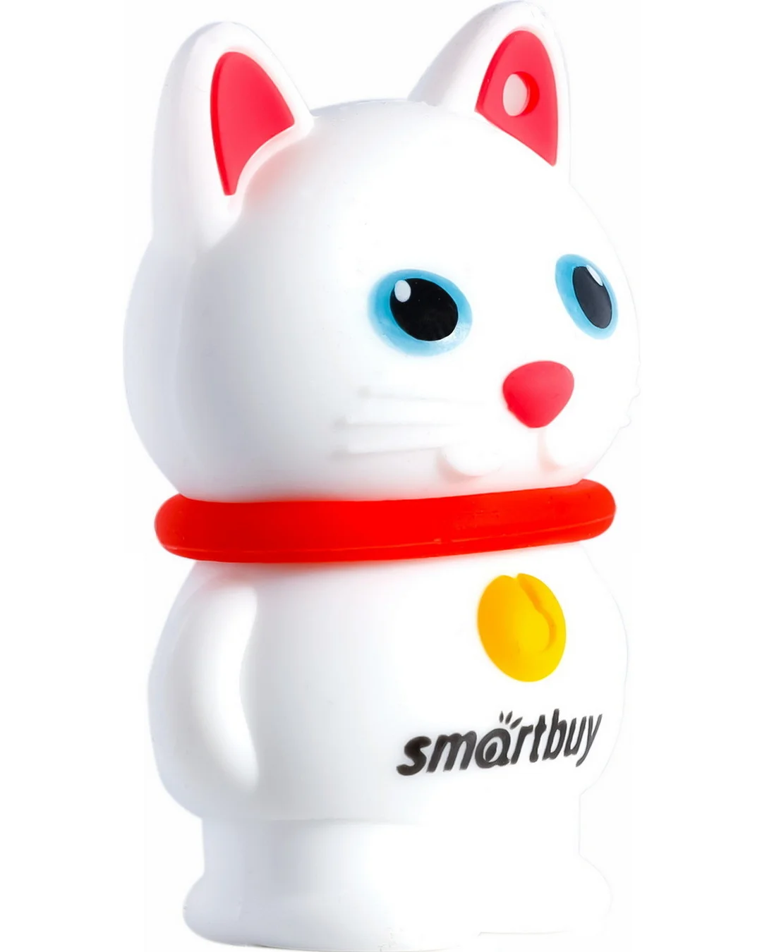 Флешка USB Smartbuy Wild Catty (SB32GbCatW), 32Gb, USB 2.0, R/W 25/15, котенок белый