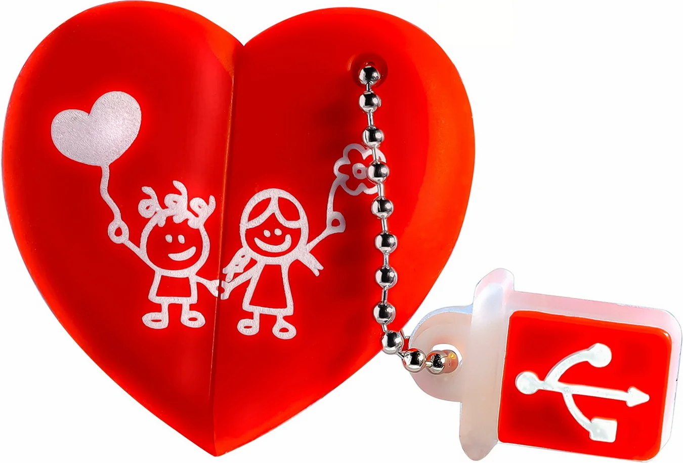 Флешка USB Smartbuy Wild Heart (SB32GbHeart), 32Gb, USB 2,0, R/W 25/15, красное Сердце
