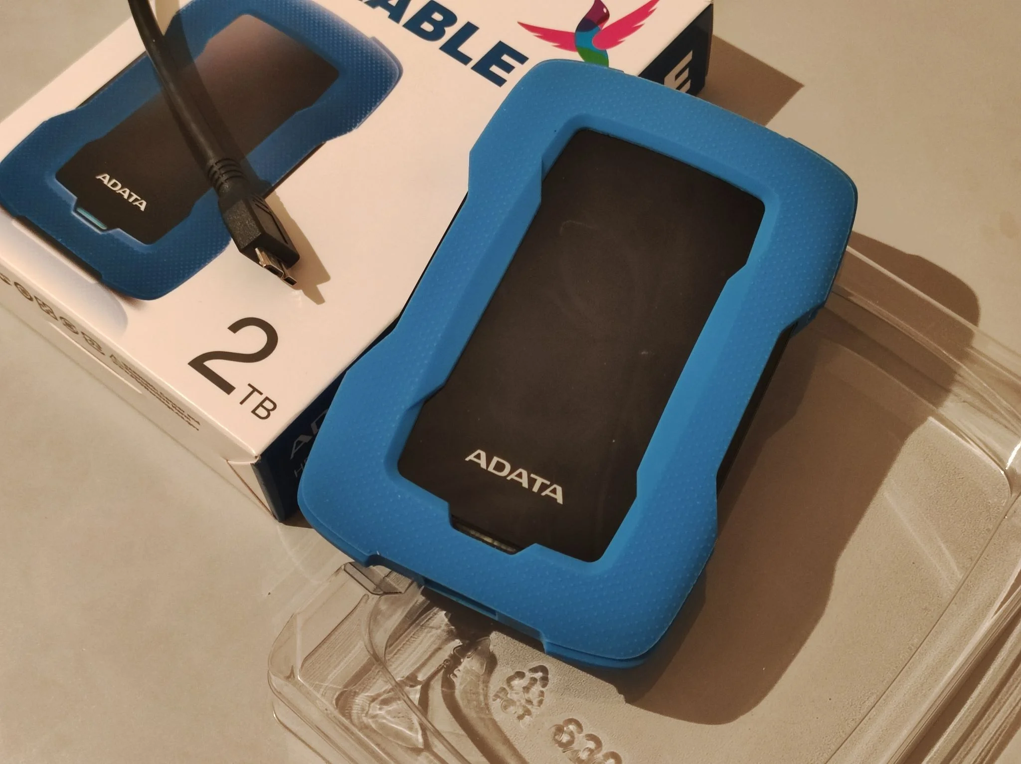 Внешний HDD 2.5" ADATA HD330, 2TB, USB 3.2 Gen 1 Type-A, 5400 rpm, синий
