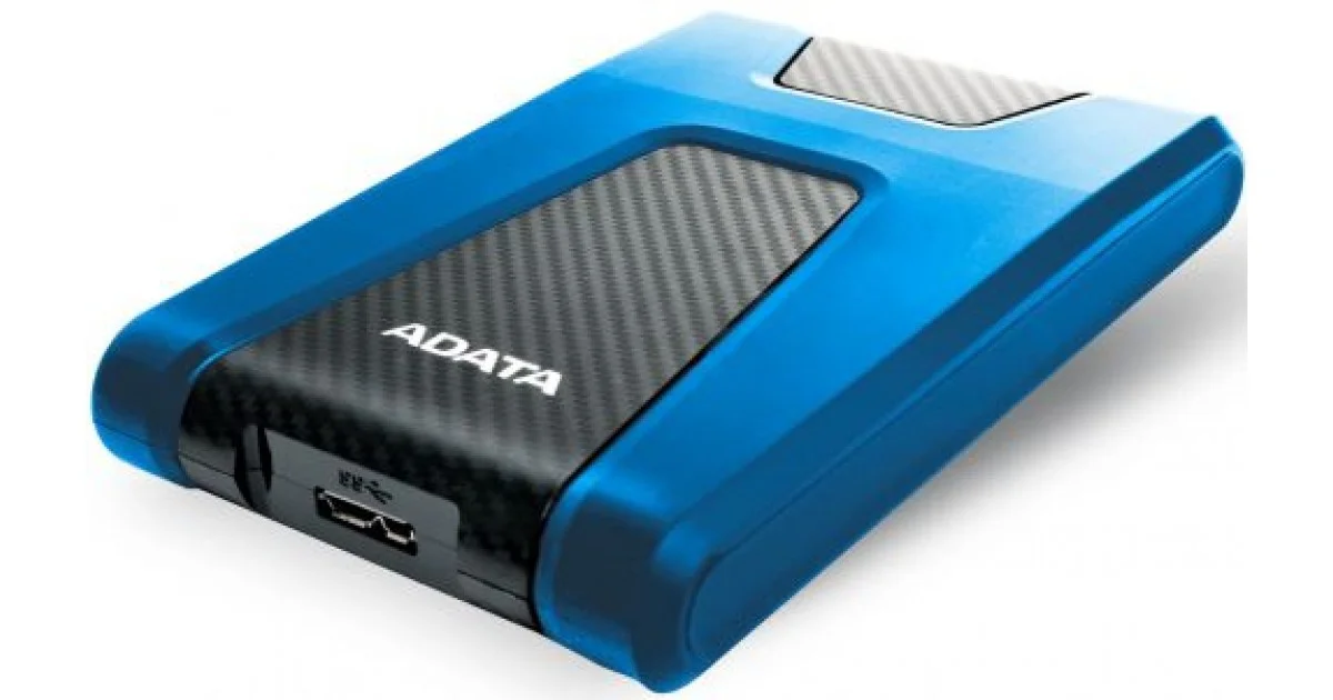 Внешний HDD 2.5" ADATA HD650, 1TB, USB 3.2 Gen 1 Type-A, 5400 rpm, синий