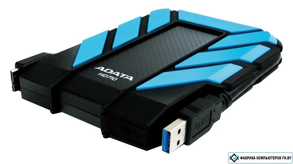 Внешний HDD 2.5" ADATA HD710, 2TB, USB 3.2 Gen 1 Type-A, 5400 rpm, синий