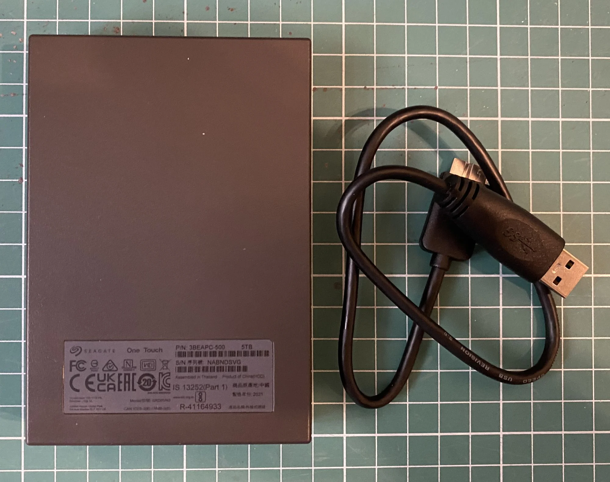 Внешний HDD 2.5" Seagate One Touch, 5TB, USB 3.2 Gen 1 Type-A, 5400 rpm, черный