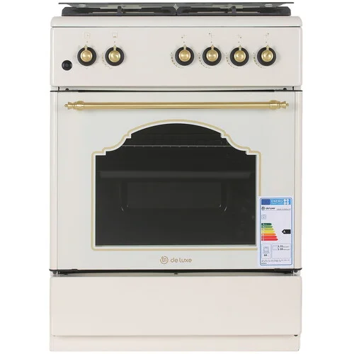 Газовая плита De luxe 606040.24г 006 беж. Ретро