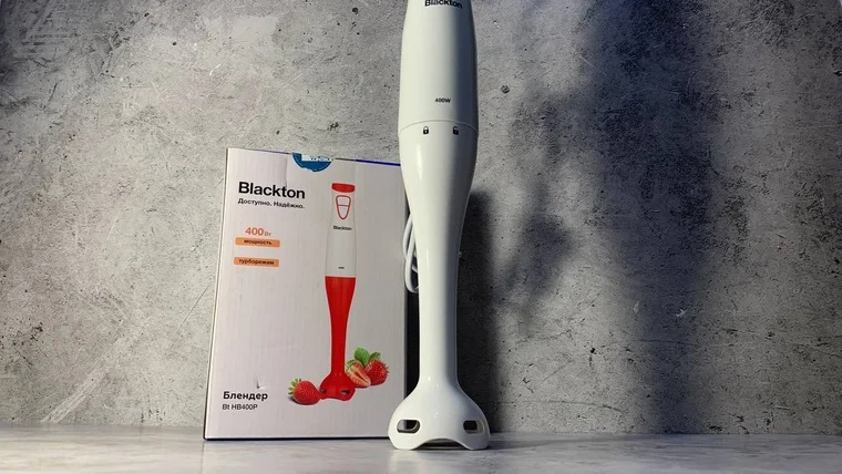 Блендер погружной Blackton Bt HB400P Белый-Синий 400Вт, 2 скор,1400 об