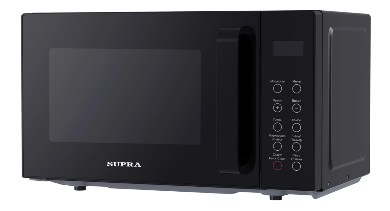 СВЧ печь-гриль SUPRA 20SBG27 20 л, Черный 700 Вт, переключатели - сенсор, дисплей,