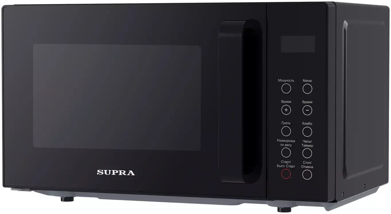 СВЧ печь-гриль SUPRA 20SBG27 20 л, Черный 700 Вт, переключатели - сенсор, дисплей,
