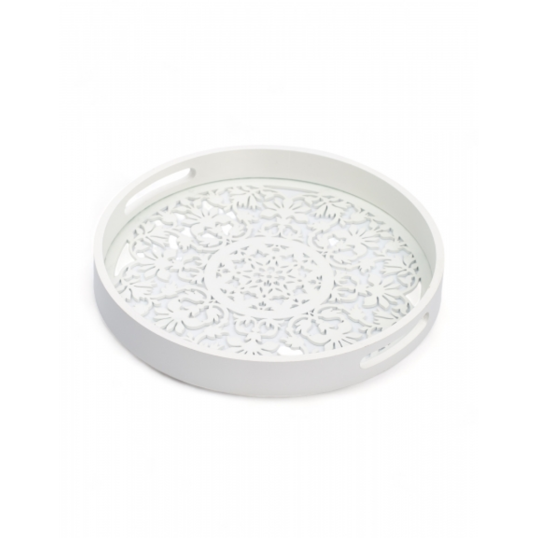 Arc. Поднос круглый WHITE LACE 30см