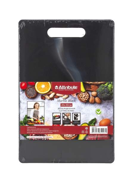 ATTRIBUTE МАРБЛЕ (Black) Доска разделочная 20х30см