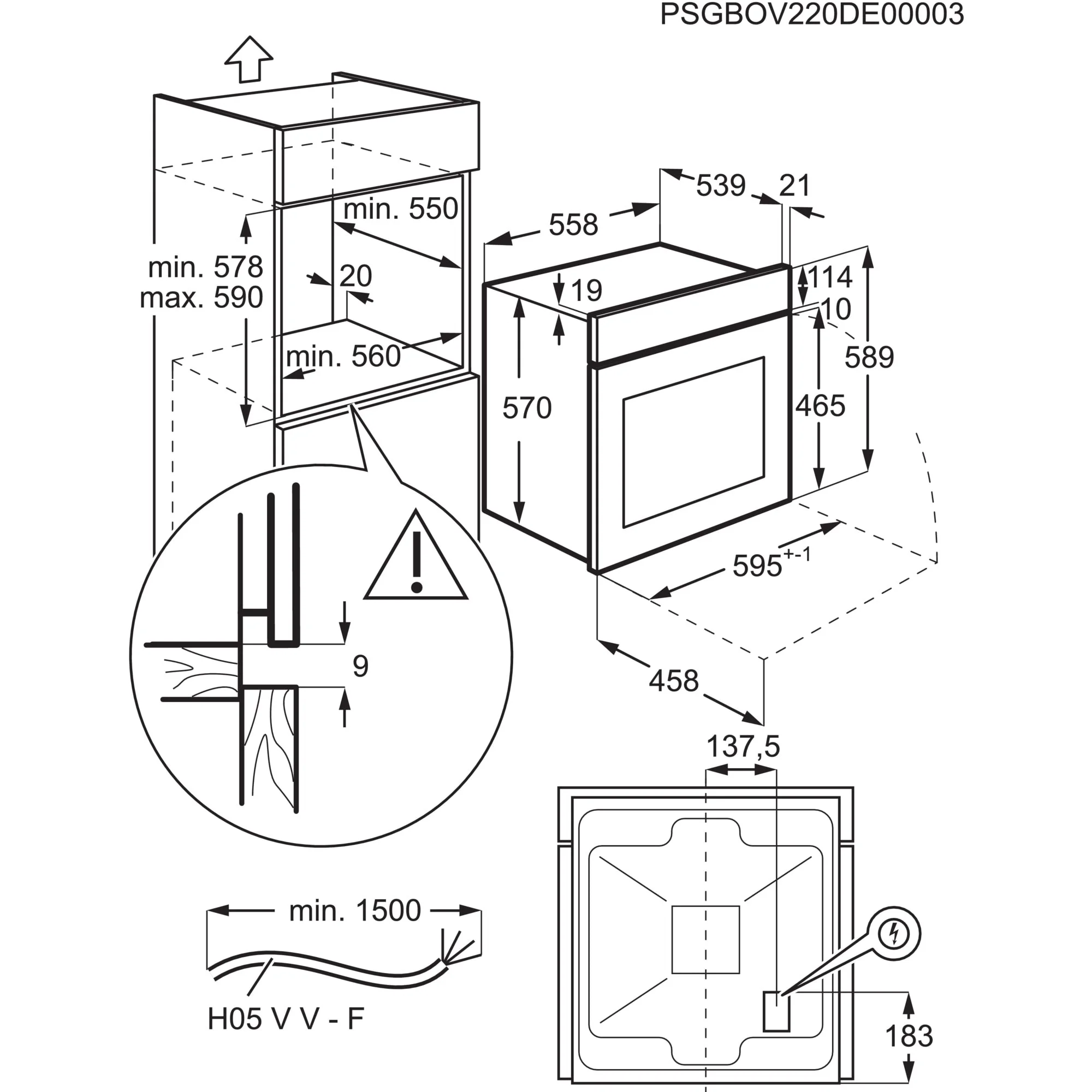 Электрический духовой шкаф Electrolux EOD3H40BX