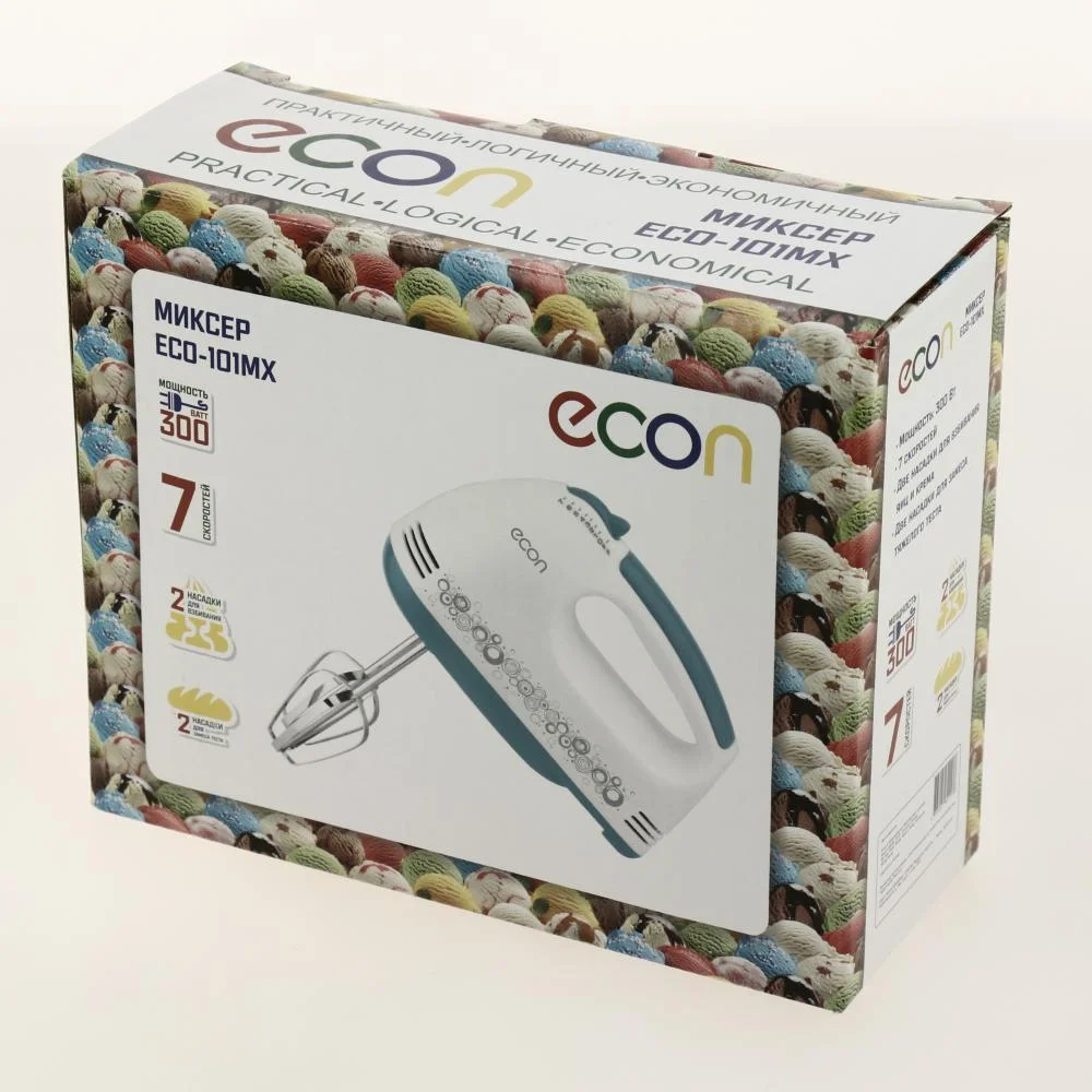 Миксер ECON ECO-101MX (300 Вт, 7 скоростей)