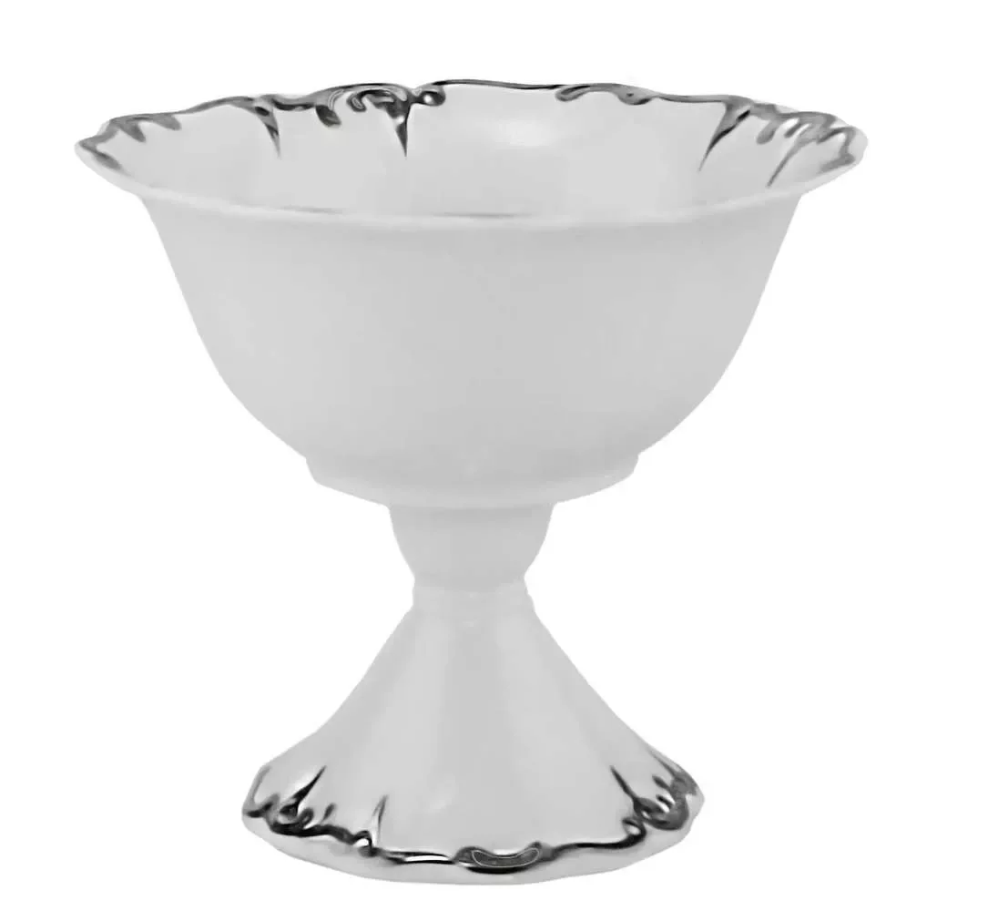 666-392 Фруктовница 27см на ножке ARGENTO в под.уп.(х4)Фарфор