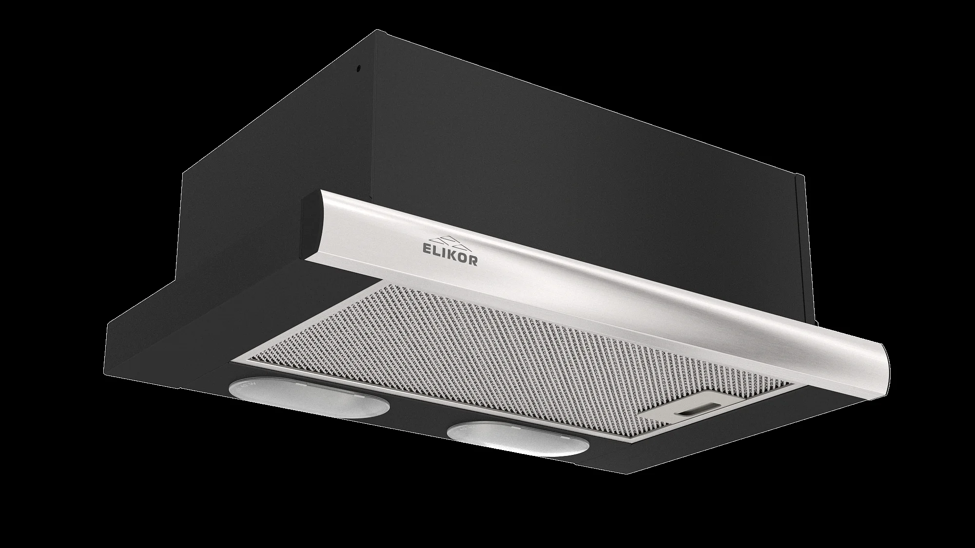 Вытяжка Elikor Интегра 50П-400-В2Л КВ II М-400-50-250 черный/нерж.