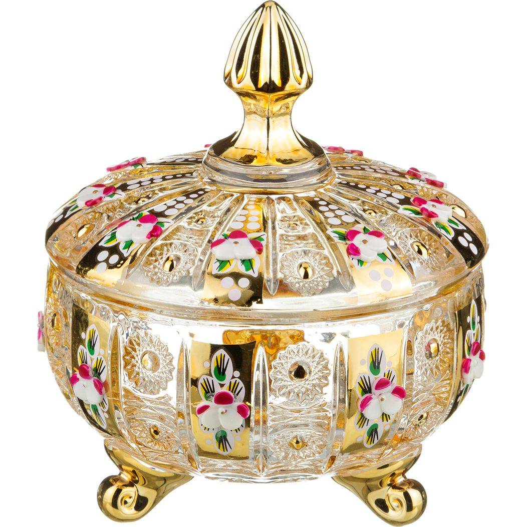 ARTI-M КОНФЕТНИЦА С КРЫШКОЙ ДИАМЕТР = 12 СМ, ВЫСОТА = 14 СМ