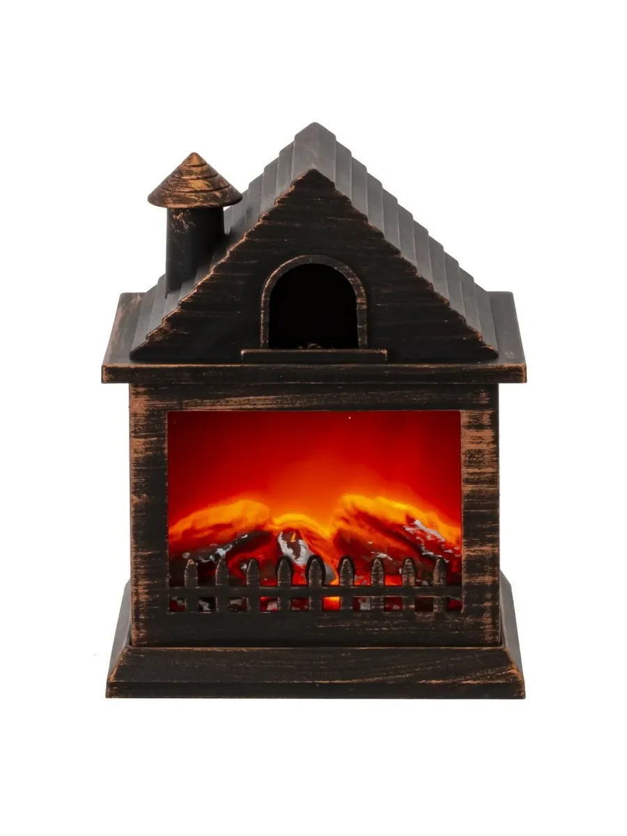 Изделие декоративное "Камин", L20 W9 H18 см, (подсветка, USB, 3xАА не прилаг.)