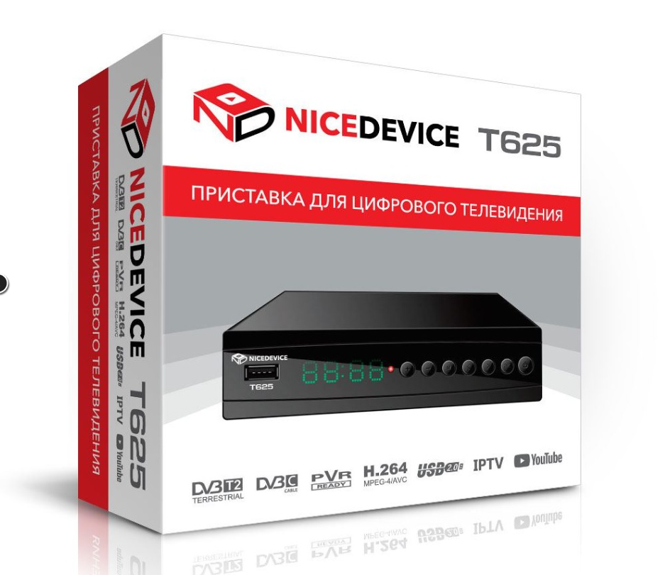 Телевизионные приставки DVB-T2 NICEDEVICE IPTV T625 (ОЗУ DDR 64Mb, DDR-2 512Mb.YouTube 1080i/1080р