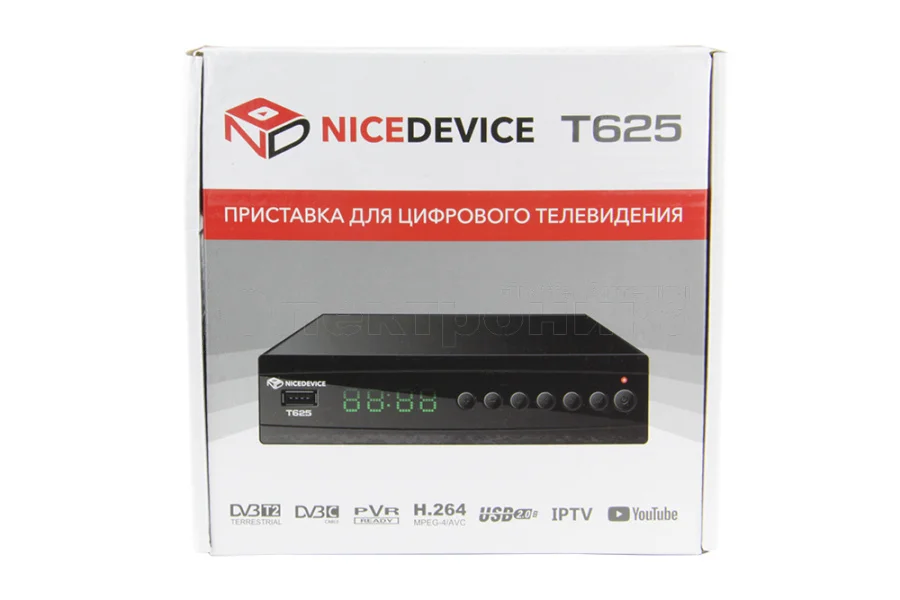 Телевизионные приставки DVB-T2 NICEDEVICE IPTV T625 (ОЗУ DDR 64Mb, DDR-2 512Mb.YouTube 1080i/1080р