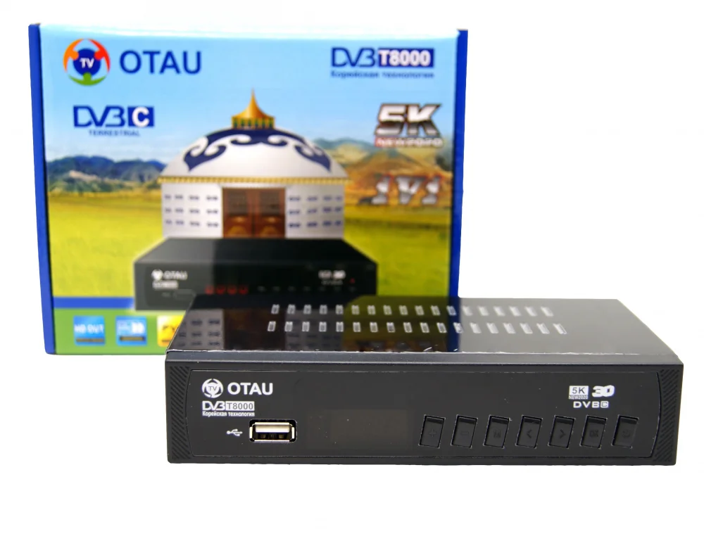 Телевизионные приставки DVB-T2 OTAU T8000 диспл, металл, кнопки
