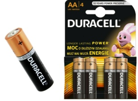Элемент питания DURACELL 4шт 1.5v. ААА (мизинчиковая)
