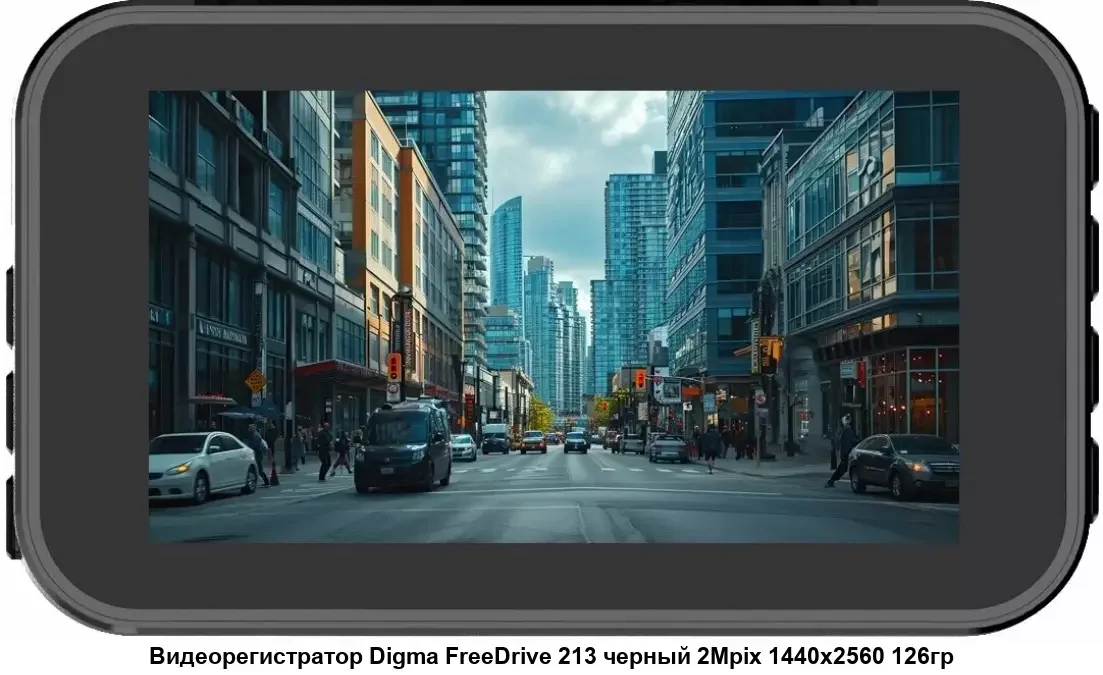 Видеорегистратор Digma FreeDrive 213 черный 2Mpix 1440x2560 120гр. SA220C
